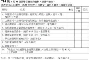 繳交清單
